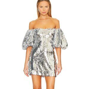 Rhode Silver Sequin Dali Mini Dress